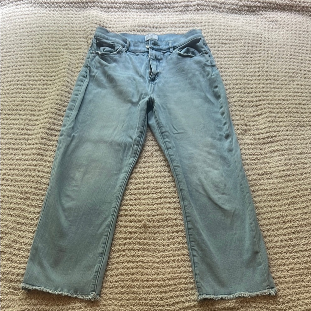 LOFT Blue Cropped Ankle Jeans with Soft Denim